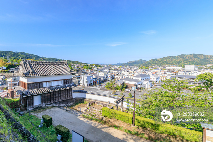 臼杵城跡から見た街並み　大分県臼杵市　Usuki city seen from Usuki Castle Ruins Ooita-ken