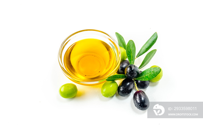 Organic olive oil with  olives