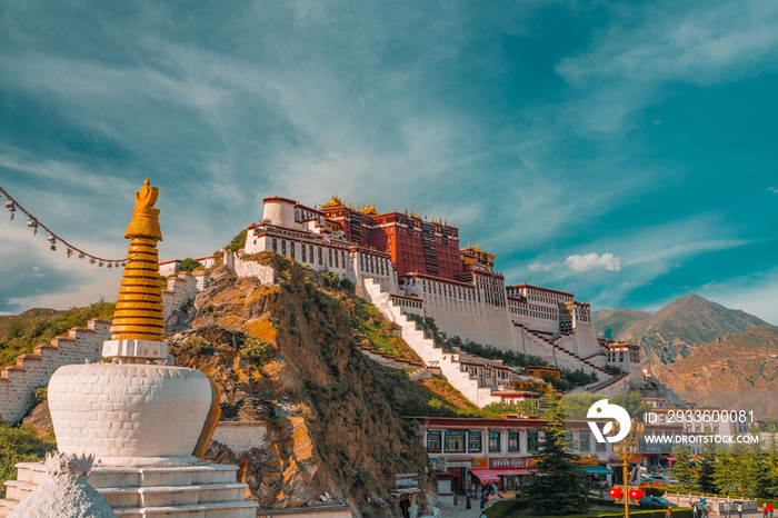 Potala Palace, the royal palace in Tibet, China.