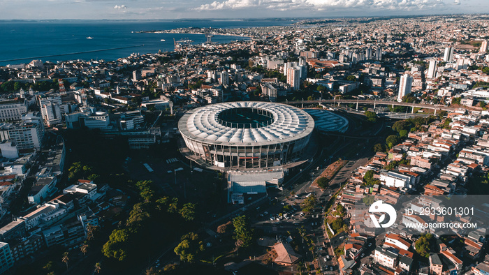 Estádio Arena Fonte Nova Futebol Salvador Bahia Nazaré Itaipava Arquitetura Engenharia Esportes Drone Cidade Nordeste