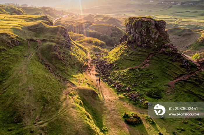 Beuatiful Scotland landscape from a birds-eye view