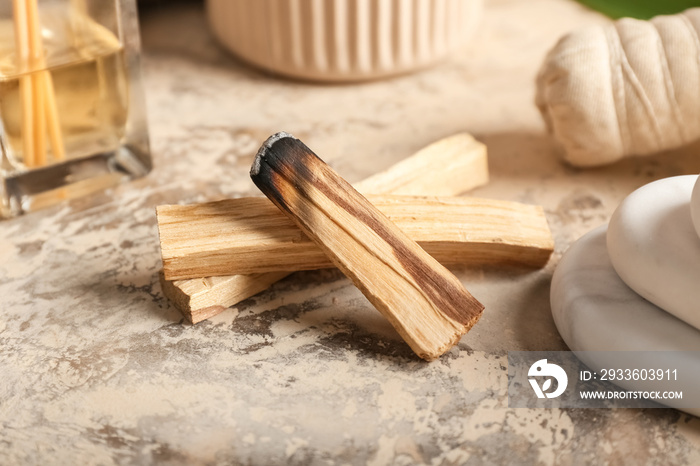 Palo Santo on light table