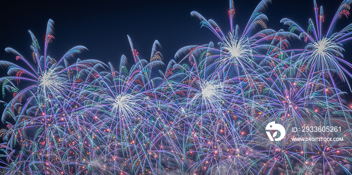 幻想的な青い花火 / Fantastic blue fireworks