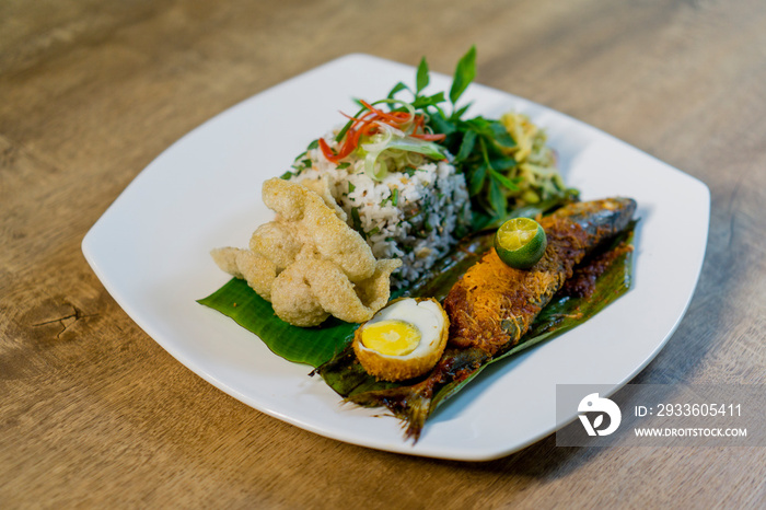 Nasi Kerabu Malay dish