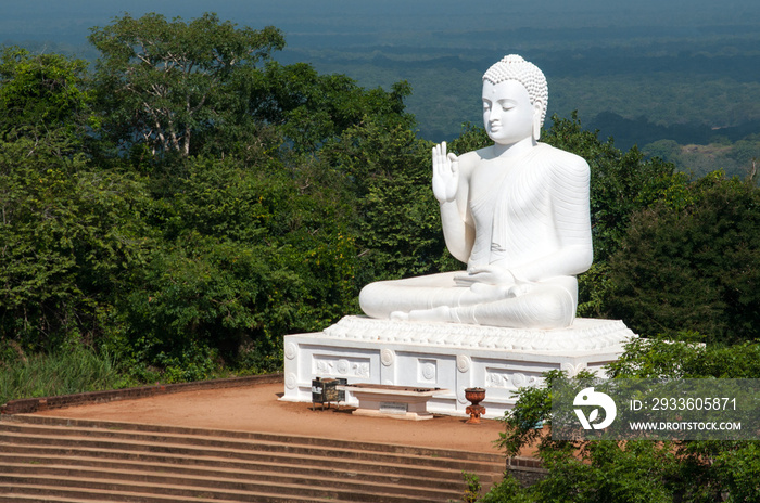 Sitting Buddha statue in Mihintale, Sri Lanka