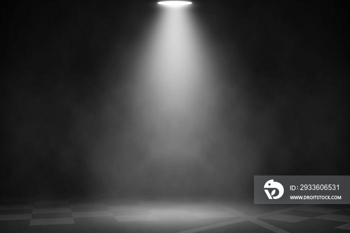 White spotlight stage on the finish line of racing texture background.