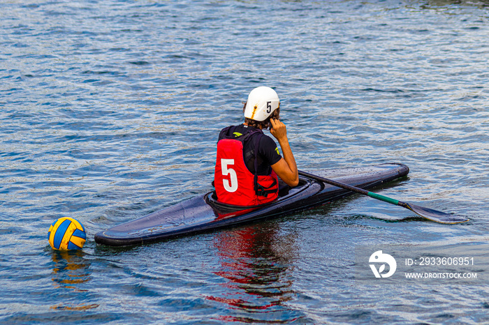 Canoe polo player