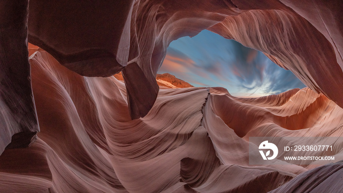 Art Scenic colorful Canyon Antelope near Page, Arizona, USA