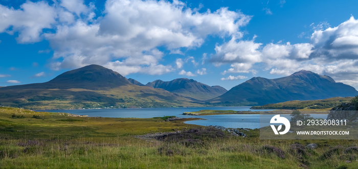 Gorgeous landscapes in the far north of the Scottish highlands along the iconic NC500 coastal route