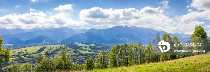 Tatry Mountains and Zakopane city surroundings