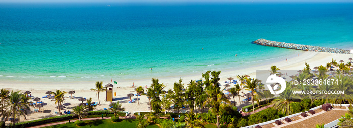 Wonderful seascape and beach view in United Arabian Emirates