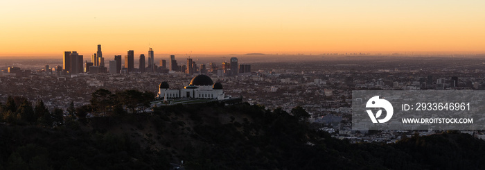 Beautiful Light Los Angeles Downtown City Skyline Urban Metropolis