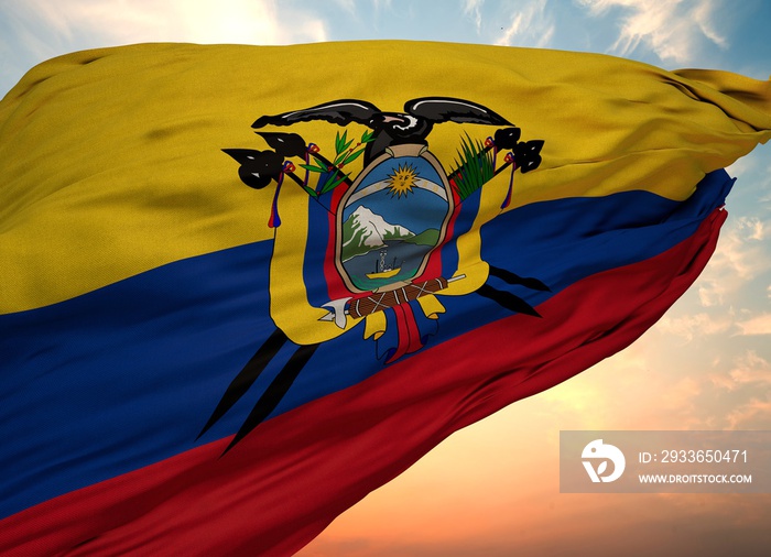 Ecuador Flag, Waving flag