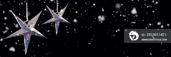 Composite image of snow falling