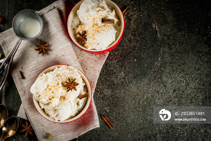 Homemade Eggnog Ice Cream