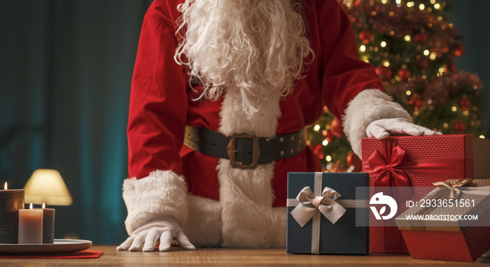 Santa Claus and Christmas gifts