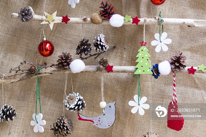 Handmade natural christmas ornaments