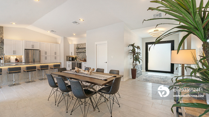 Luxury white dining room