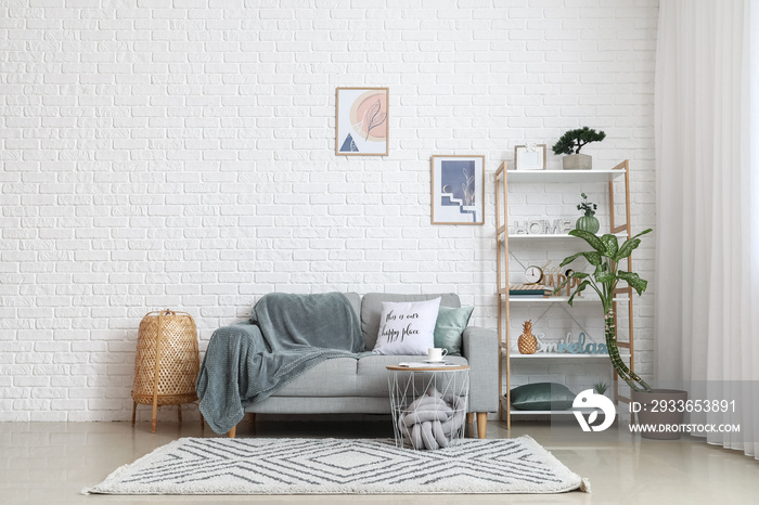 Interior of stylish living room