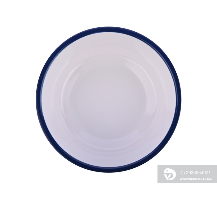 Blue Rim bowl on transparent png.