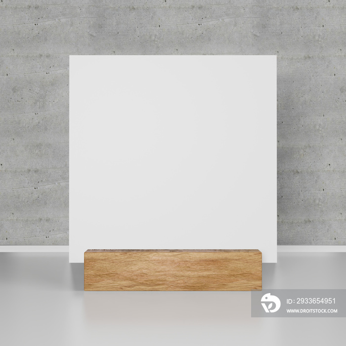 Mock up square Label the blank menu frame in Bar restaurant ,Stand for booklets with white sheets pa