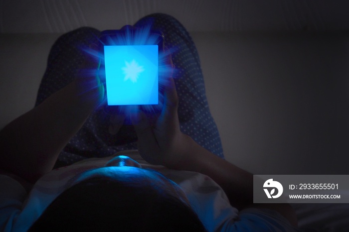 The blue light from the phone destroys the nervous system of the eye. Which is bad for the body.