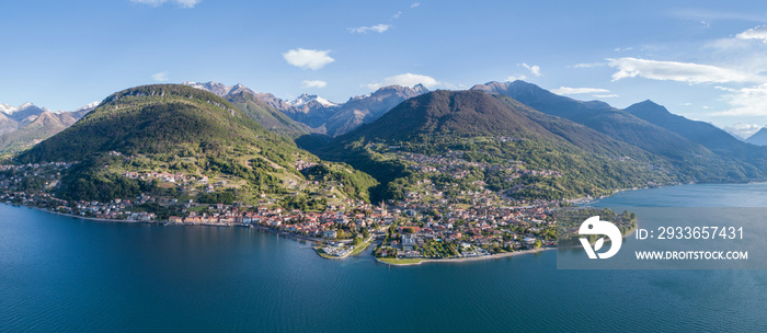 Lake of Como, panoramic view. Village of Domaso