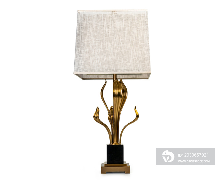 Vintage table lamp isolated on white background