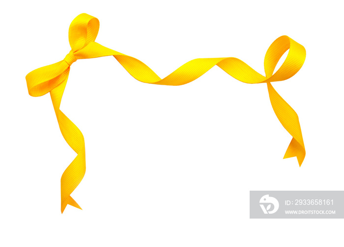 Yellow Ribbon with bow png transparent