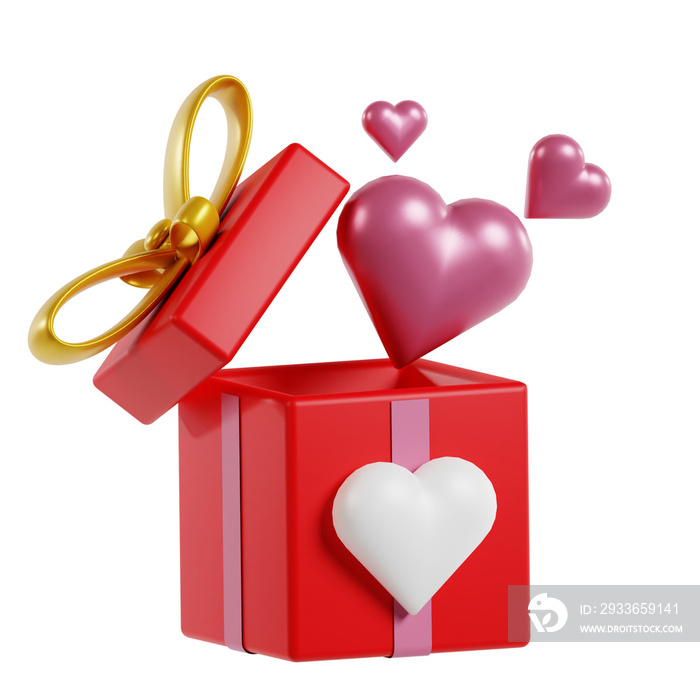 3d gift valentine icon