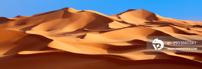 Panormic view of Merzouga desert