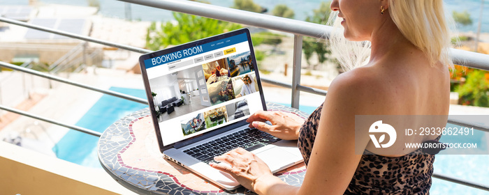 booking online concept, travel planning