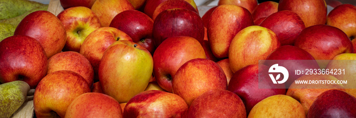 viele rote Äpfel als Hintergrund