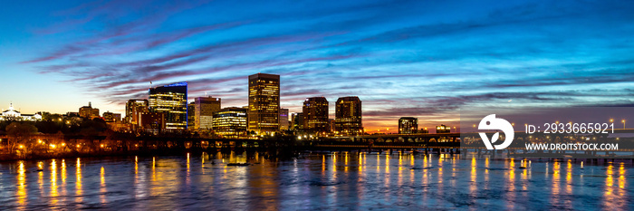 Richmond, VA skyline at daybreak