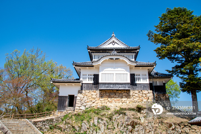 備中松山城の天守　岡山県高梁市　Bicchu-Matsuyama-jyo, Japanese medieval mountain castle, Takahashi city, Okayama pref. Japan.