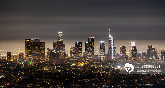 Los Angeles city night lights