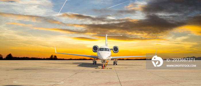 Jet airplane stand by for transport VIP passeger