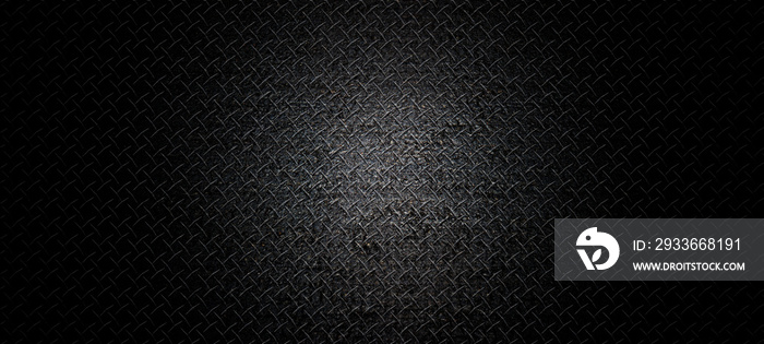 Empty dark abstract asphalt diamond plate texture background wall and studio room interior texture for display products wall background.illustration