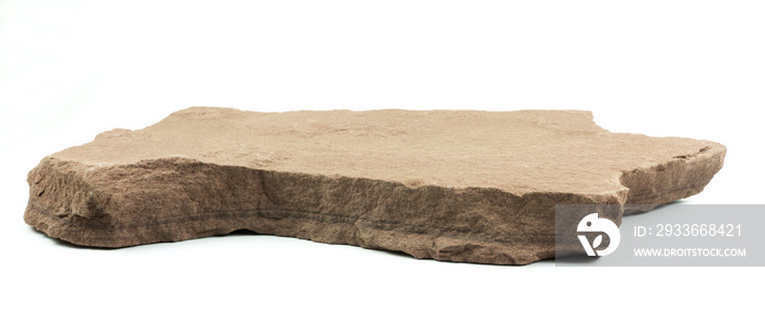 Stone pedestal isolated on white background. for product display, Blank for mockup design.