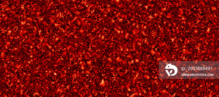 Fire explosion texture background. Hot magma background. Heat red lava fire background of eruption volcano. Background red hot lava. Surface red-hot sun.Burning fire burst heat background.Red lava exp