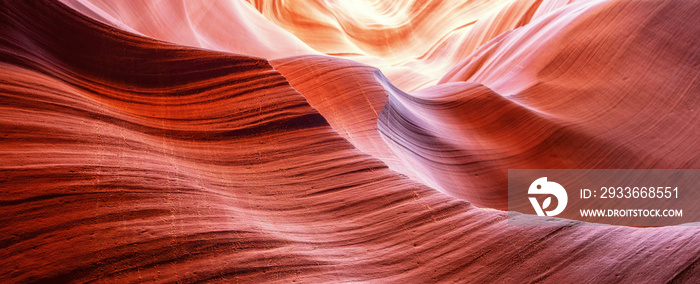 Scenic abstract waves in the famous Canyon Antelope near Page, Arizona, USA