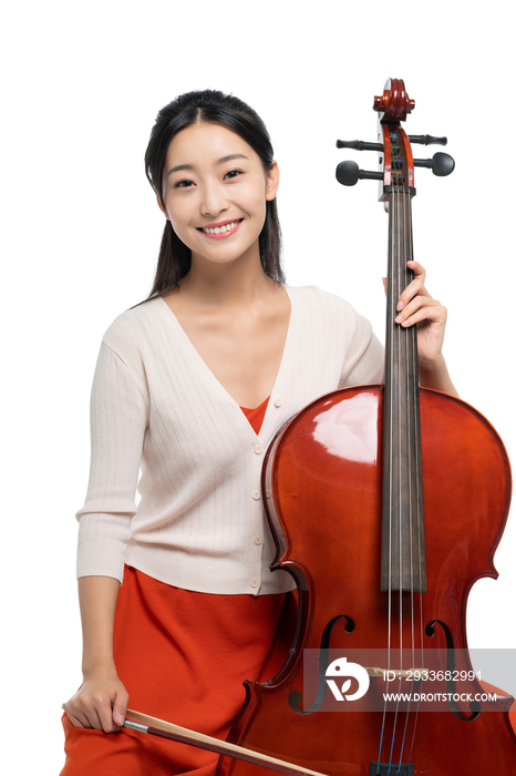 年轻女子和大提琴
