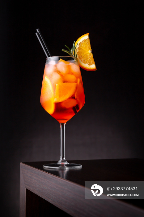 Cold Aperol spritz cocktail