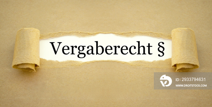 Zerrissenes Papier Vergaberecht