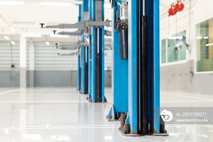 Construction series: Closeup of clean epoxy floor in garage