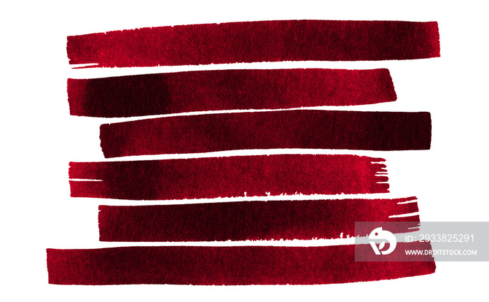 Watercolor line painting background image Abstract dark red,maroon line watercolor hand paint isolat