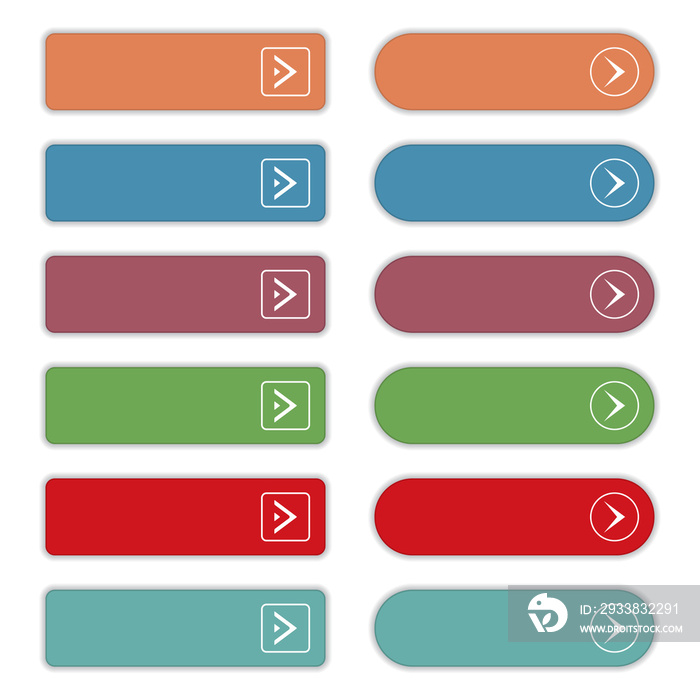 Empty web button set. Vector illustration eps10