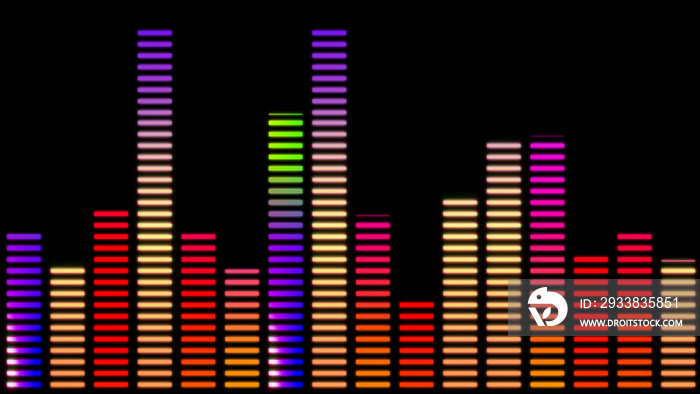 Digital equalizer bar graph illustration