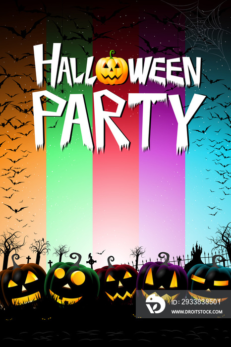 Halloween party banner/ poster