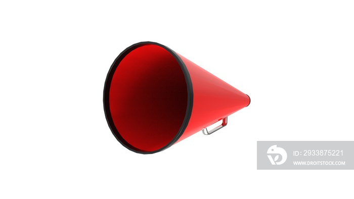 3d rendering of a cheering horn isolated in white background